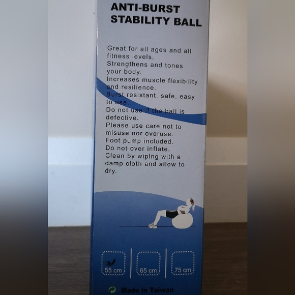 RED Exercise Stability Ball Anti-Burst - Picture 3 of 3